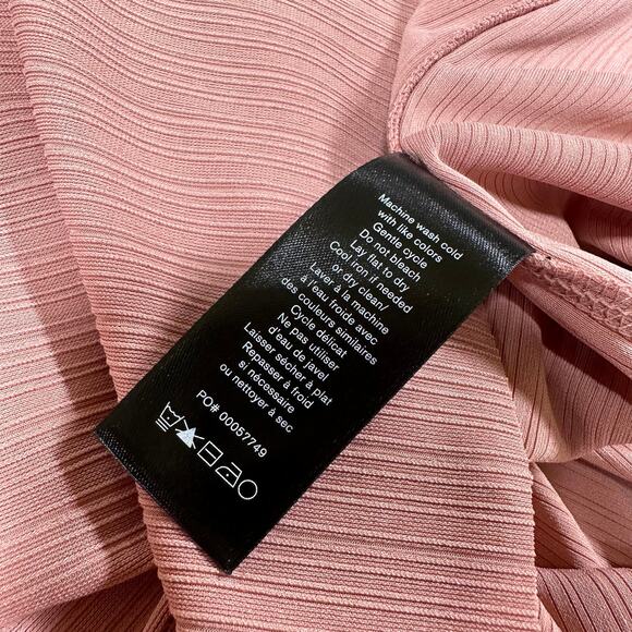 Rag & Bone NWT Zoe Deep Vee Rib Long Sleeve Mauved Out Shirt Size L Henley PInk - Picture 8 of 10